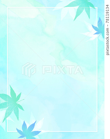 具有涼爽秋葉和水彩質感的框架 78119134