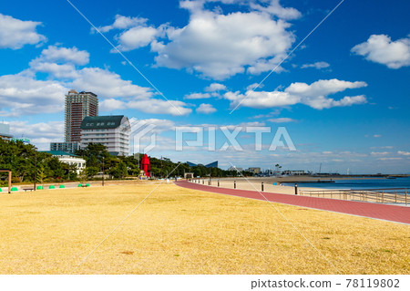 兵庫縣神戶市須磨區深秋的須磨海濱公園 兵庫縣神戶市須磨區深秋的須磨海濱公園 78119802