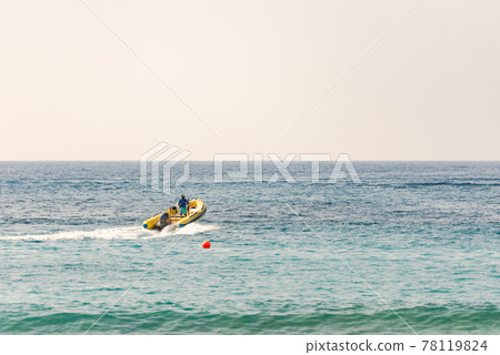 Pathos. Cyprus. The November 2019. Motor boat and jet ski. People have fun on vacation. Pathos. Cyprus. The November 2019. Motor boat and jet ski. People have fun on vacation. 78119824