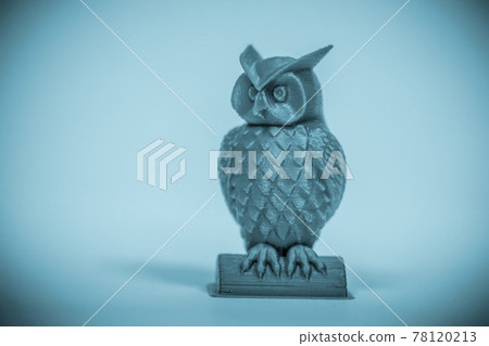 Abstract object of black color printed by 3d printer 78120213