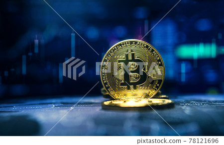 Bitcoin gold cryptocurrency blockchain technology And trading background with cryptocurrency chart concept. Bitcoin gold cryptocurrency blockchain technology And trading background with cryptocurrency chart concept. 78121696