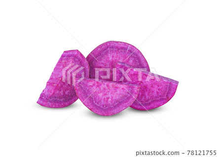 potato purple sweet on white background 78121755