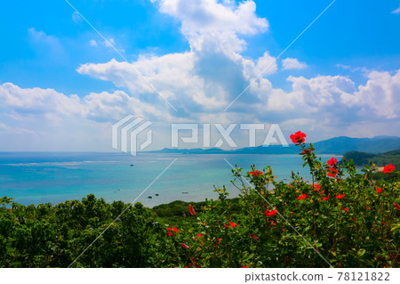 Beautiful scenery of Ishigaki Island seen from Tamatorizaki Observatory 78121822