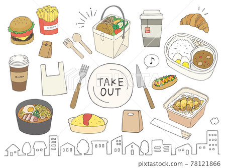 與外賣相關的手繪插畫集 與外賣相關的手繪插畫集 78121866