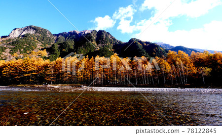 Azusa River in Kamikochi and autumn leaves of Roppyakusan Azusa River in Kamikochi and autumn leaves of Roppyakusan 78122845
