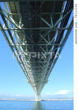 從淡路島看到的明石海峽大橋下面 從淡路島看到的明石海峽大橋下面 78123142