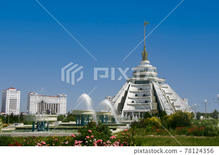 White marble Altyn Asyr in Ashgabad Independence Memorial Park White marble Altyn Asyr in Ashgabad Independence Memorial Park 78124356