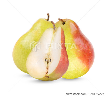 Ripe pears isolated on white bakground Ripe pears isolated on white bakground 78125274
