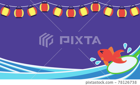 夏日祭背景素材(撈金魚,16:9) 夏日祭背景素材(撈金魚,16:9) 78126738