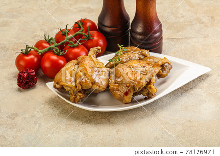 Rabbit stew in spicy sauce 78126971