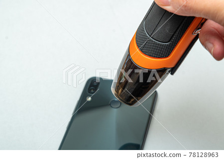 Smartphone repair scene white background Smartphone repair scene white background 78128963