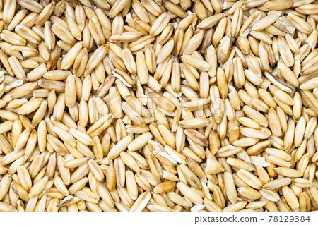 top view of unpolished oat grains top view of unpolished oat grains 78129384