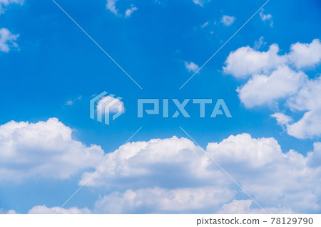 Cloudy blue sky before the rainy season 78129790