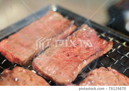Japanese black beef special roast A5 grilled outdoors Japanese black beef special roast A5 grilled outdoors 78129870
