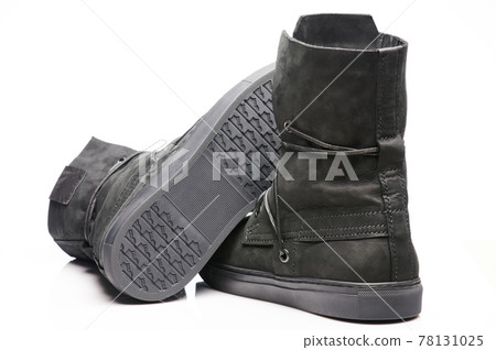 Black leather boots with shoelaces Black leather boots with shoelaces 78131025