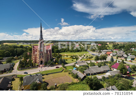 Catholic cathedral in small town 78131054