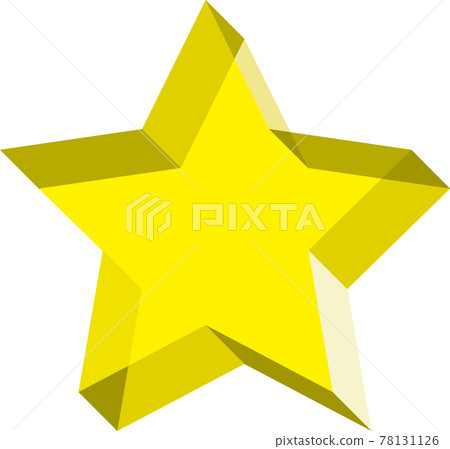 Transparent three-dimensional star illustration 78131126