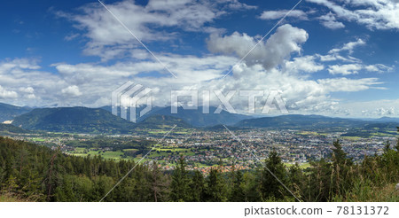 view of Villach from mountain, Austria view of Villach from mountain, Austria 78131372