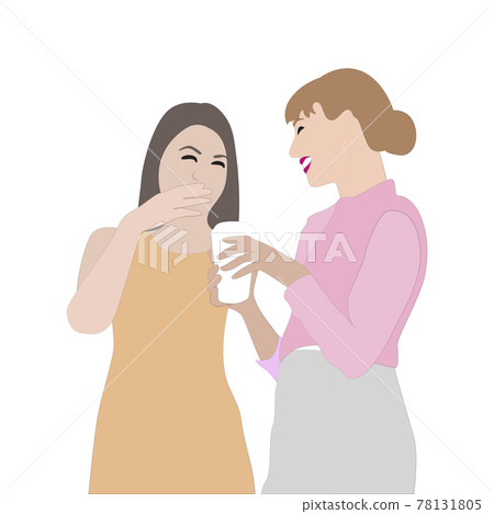Woman communication , girls coffee break in office Woman communication , girls coffee break in office 78131805