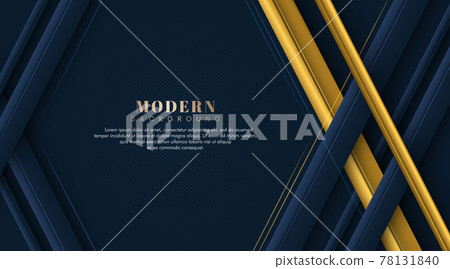 Modern dark blue and golden color geometric... - Stock Illustration ...