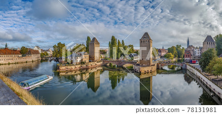 Panorama of bridge Ponts Couverts, Strasbourg Panorama of bridge Ponts Couverts, Strasbourg 78131981