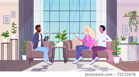 psychotherapist consulting young family couple patients during psychotherapy session mental health 78132676