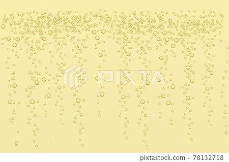 Underwater fizzing air bubbles flow in water on white background. 78132718