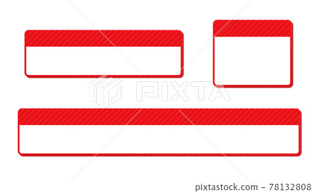 Red and white based telop base, solid, rounded corners in 2 lines Red and white based telop base, solid, rounded corners in 2 lines 78132808