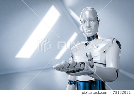 artificial intelligence robot or cyborg open hand artificial intelligence robot or cyborg open hand 78132931