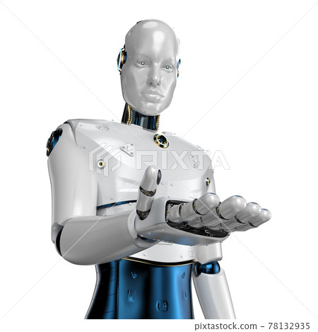 artificial intelligence robot or cyborg open hand artificial intelligence robot or cyborg open hand 78132935