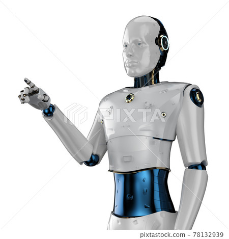 artificial intelligence robot or cyborg finger point artificial intelligence robot or cyborg finger point 78132939