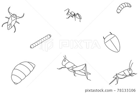 Edible insects, wallpaper background illustration Edible insects, wallpaper background illustration 78133106