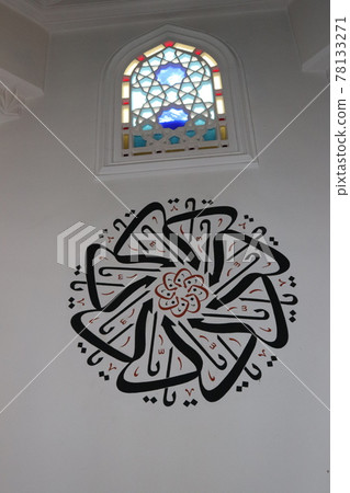 Mosque stained glass Mosque stained glass 78133271