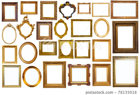 set of golden art frames set of golden art frames 78135018