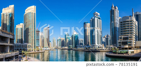 Panorama of Dubai marina Panorama of Dubai marina 78135191