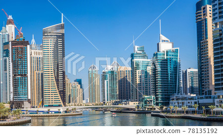 Panorama of Dubai marina Panorama of Dubai marina 78135192