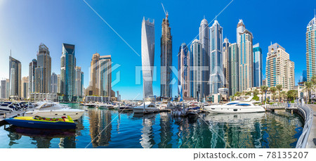 Panorama of Dubai marina Panorama of Dubai marina 78135207