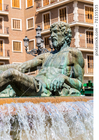 Fountain Rio Turia in Valencia Fountain Rio Turia in Valencia 78135535