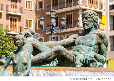 Fountain Rio Turia in Valencia Fountain Rio Turia in Valencia 78135536