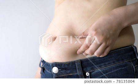 Fat woman picking extravagant meat 78135804