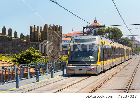 Modern metro train in Porto Modern metro train in Porto 78137028