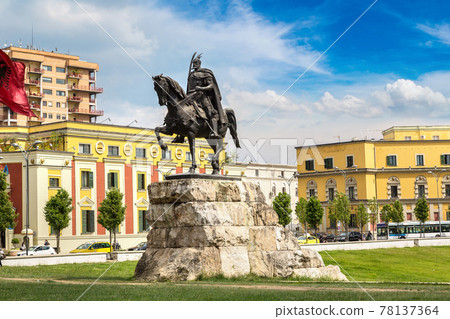Skanderbeg square  in Tirana 78137364