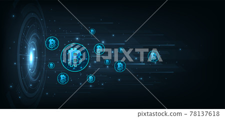 Investment concept and exchange electronic currencies. 78137618