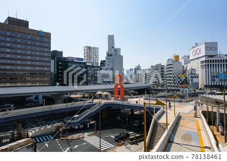 Cityscape in front of Ueno Station, Taito-ku, Tokyo 78138461
