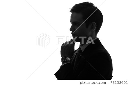 一個思維的商人的剪影 一個思維的商人的剪影 78138601