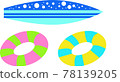 Floating rings and surfboards you want to bring to the summer sea 78139205