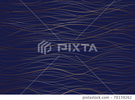 Abstract golden wave lines pattern on dark blue... - Stock Illustration ...