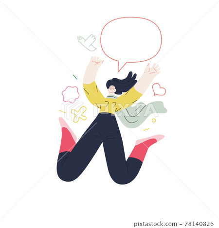 Happiness - happy people jumping in the air cheerfully Happiness - happy people jumping in the air cheerfully 78140826