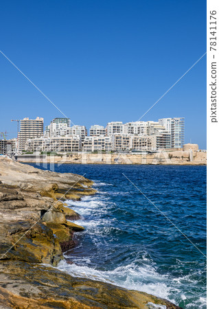 Sliema Town Skyline In Malta Sliema Town Skyline In Malta 78141176