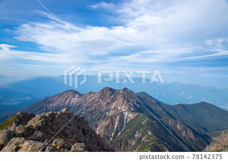 Superb view from the top of the Yatsugatake mountain range Akadake Superb view from the top of the Yatsugatake mountain range Akadake 78142375
